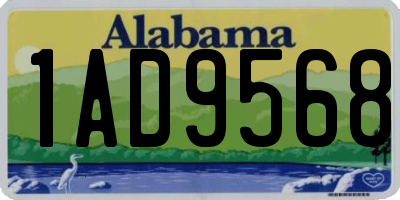 AL license plate 1AD9568