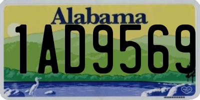 AL license plate 1AD9569