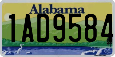 AL license plate 1AD9584