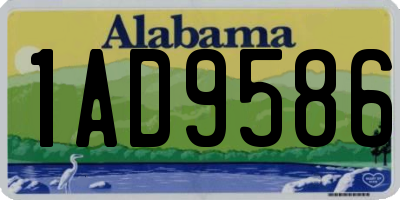 AL license plate 1AD9586