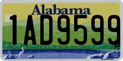 AL license plate 1AD9599