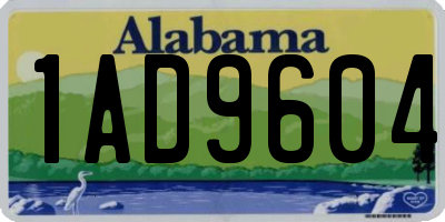 AL license plate 1AD9604