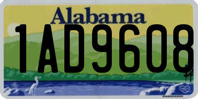 AL license plate 1AD9608