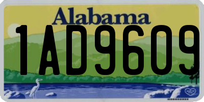 AL license plate 1AD9609