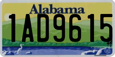 AL license plate 1AD9615