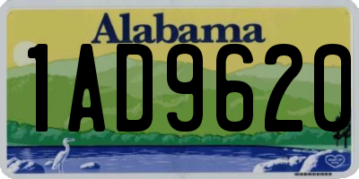 AL license plate 1AD9620