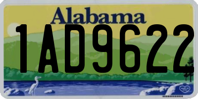 AL license plate 1AD9622