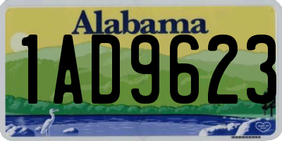 AL license plate 1AD9623