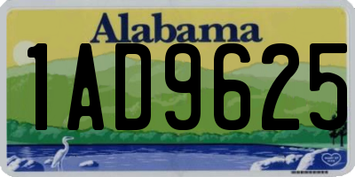 AL license plate 1AD9625