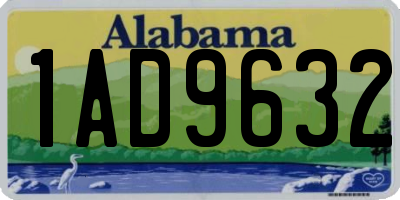 AL license plate 1AD9632
