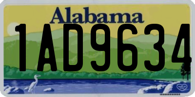 AL license plate 1AD9634