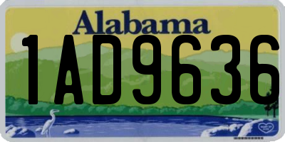 AL license plate 1AD9636