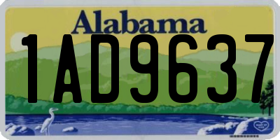 AL license plate 1AD9637