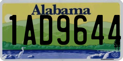 AL license plate 1AD9644