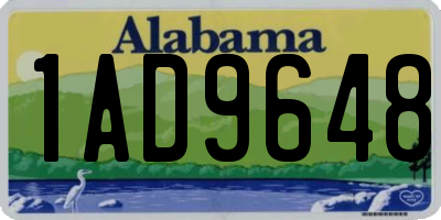 AL license plate 1AD9648