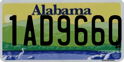 AL license plate 1AD9660
