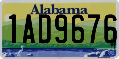 AL license plate 1AD9676