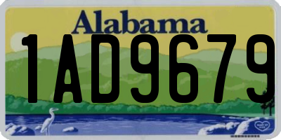 AL license plate 1AD9679