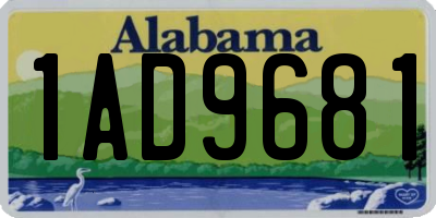 AL license plate 1AD9681