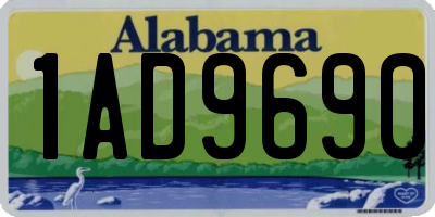 AL license plate 1AD9690