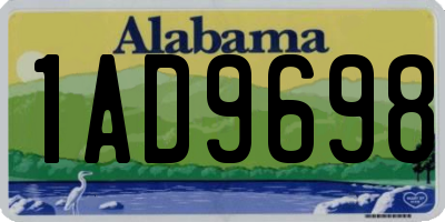 AL license plate 1AD9698