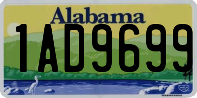 AL license plate 1AD9699