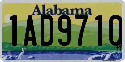 AL license plate 1AD9710