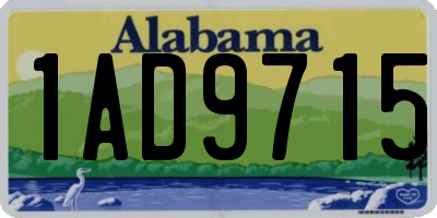 AL license plate 1AD9715