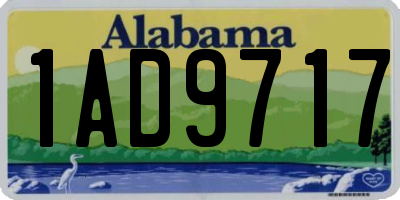 AL license plate 1AD9717