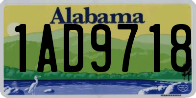 AL license plate 1AD9718