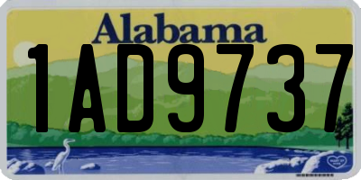 AL license plate 1AD9737