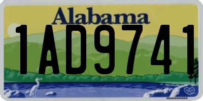 AL license plate 1AD9741