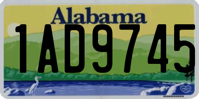 AL license plate 1AD9745