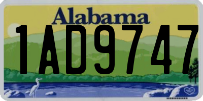 AL license plate 1AD9747