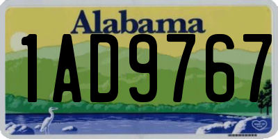 AL license plate 1AD9767