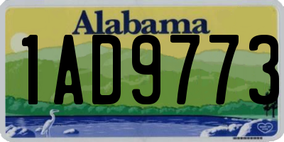 AL license plate 1AD9773