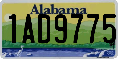 AL license plate 1AD9775
