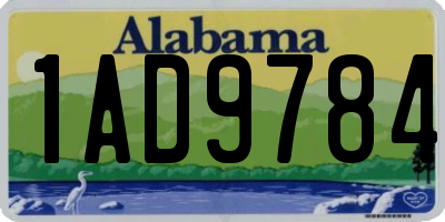 AL license plate 1AD9784