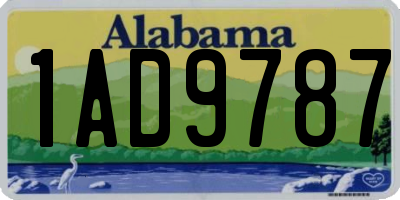 AL license plate 1AD9787