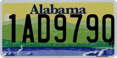 AL license plate 1AD9790