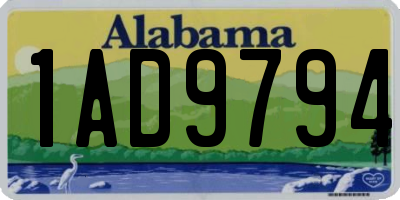 AL license plate 1AD9794