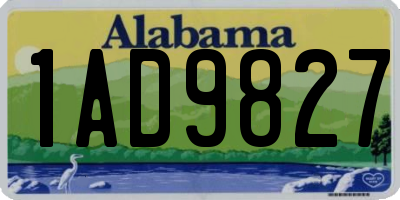 AL license plate 1AD9827