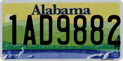 AL license plate 1AD9882