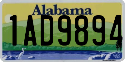 AL license plate 1AD9894