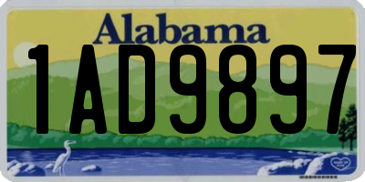 AL license plate 1AD9897