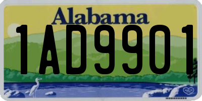 AL license plate 1AD9901