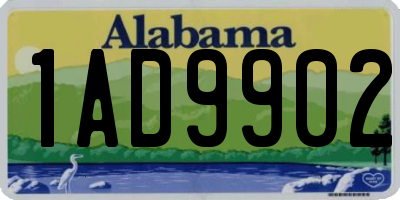 AL license plate 1AD9902