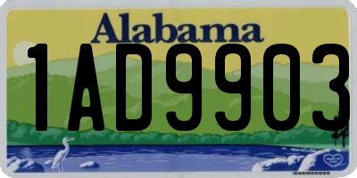 AL license plate 1AD9903