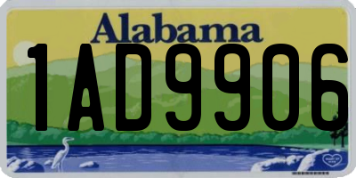 AL license plate 1AD9906