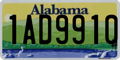 AL license plate 1AD9910